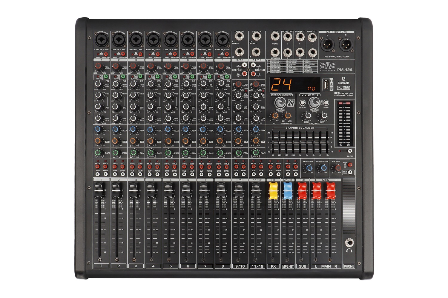 SVS Audiotechnik mixers PM-12A Активный аналоговый микшерный пульт, 12-канальный в Сафоново